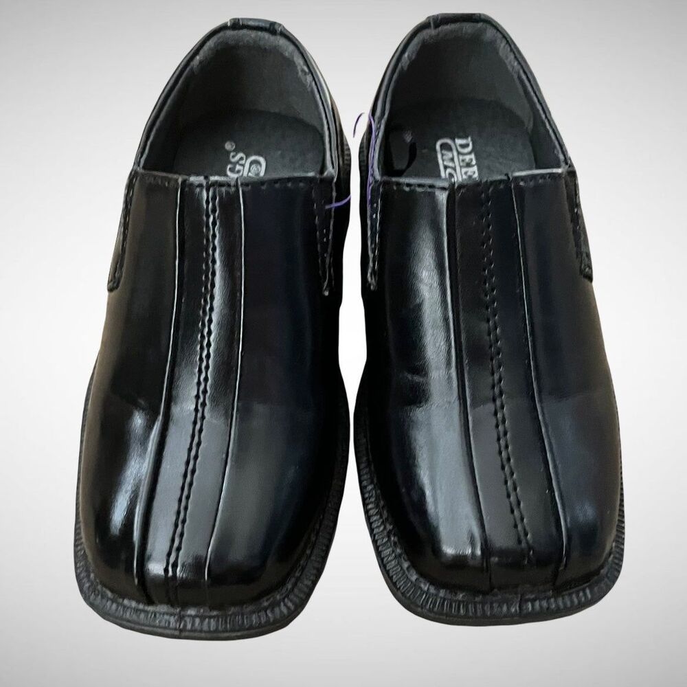 Deer Stags Motivation Boys Toddler Black Shoes Size 6TM, New Without Tags or Box